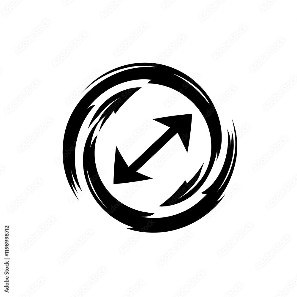 Circular Double Arrow Symbol for Graphic Design Circular Double Arrow Symbol for Graphic Design