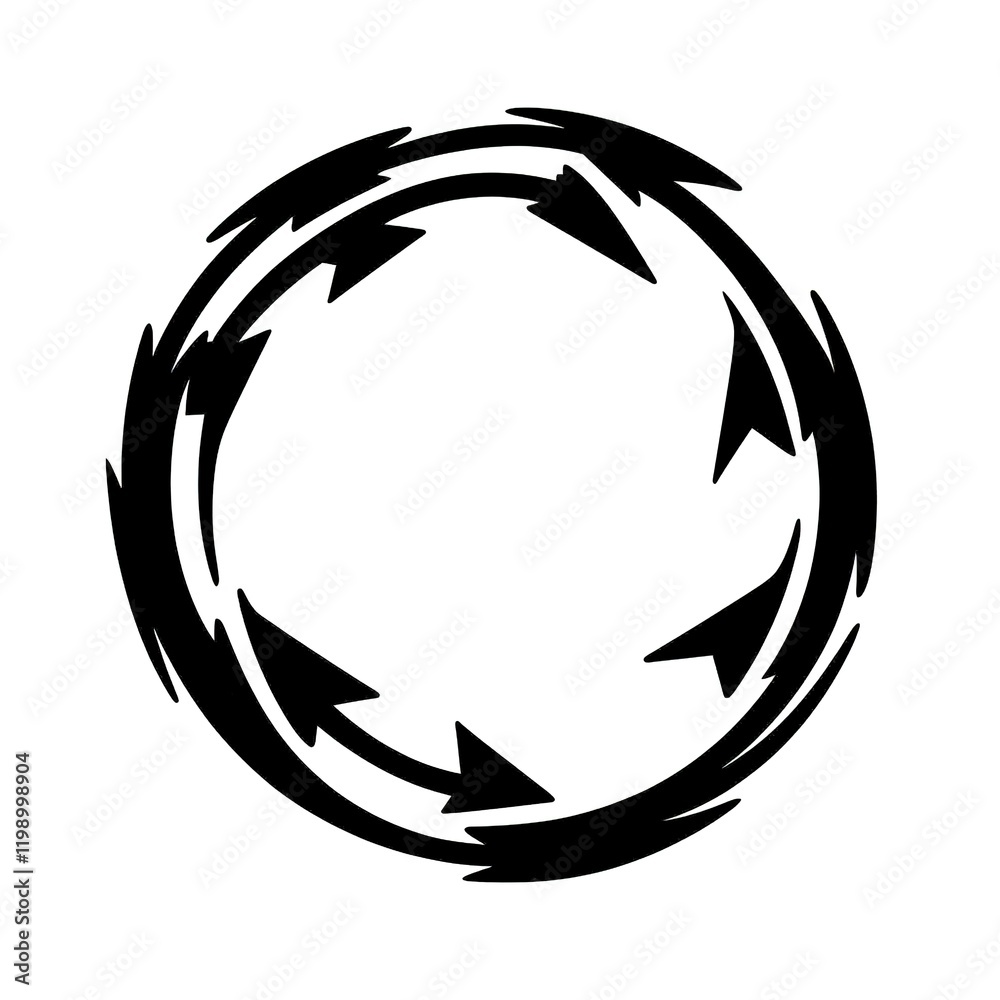 Circular Double Arrow Symbol for Graphic Design Circular Double Arrow Symbol for Graphic Design
