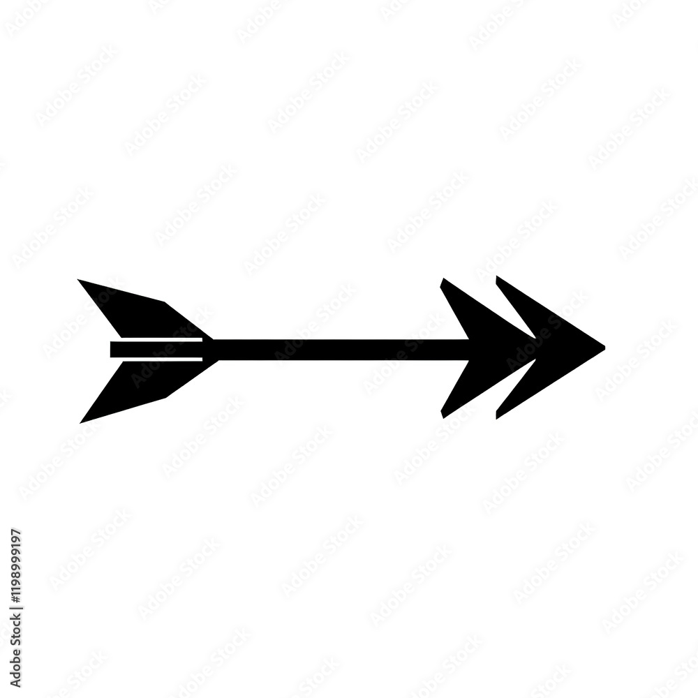 Simple Black Arrowhead Symbol Design Simple Black Arrowhead Symbol Design