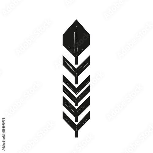Wallpaper Mural Simple Black Arrowhead Symbol Design Torontodigital.ca