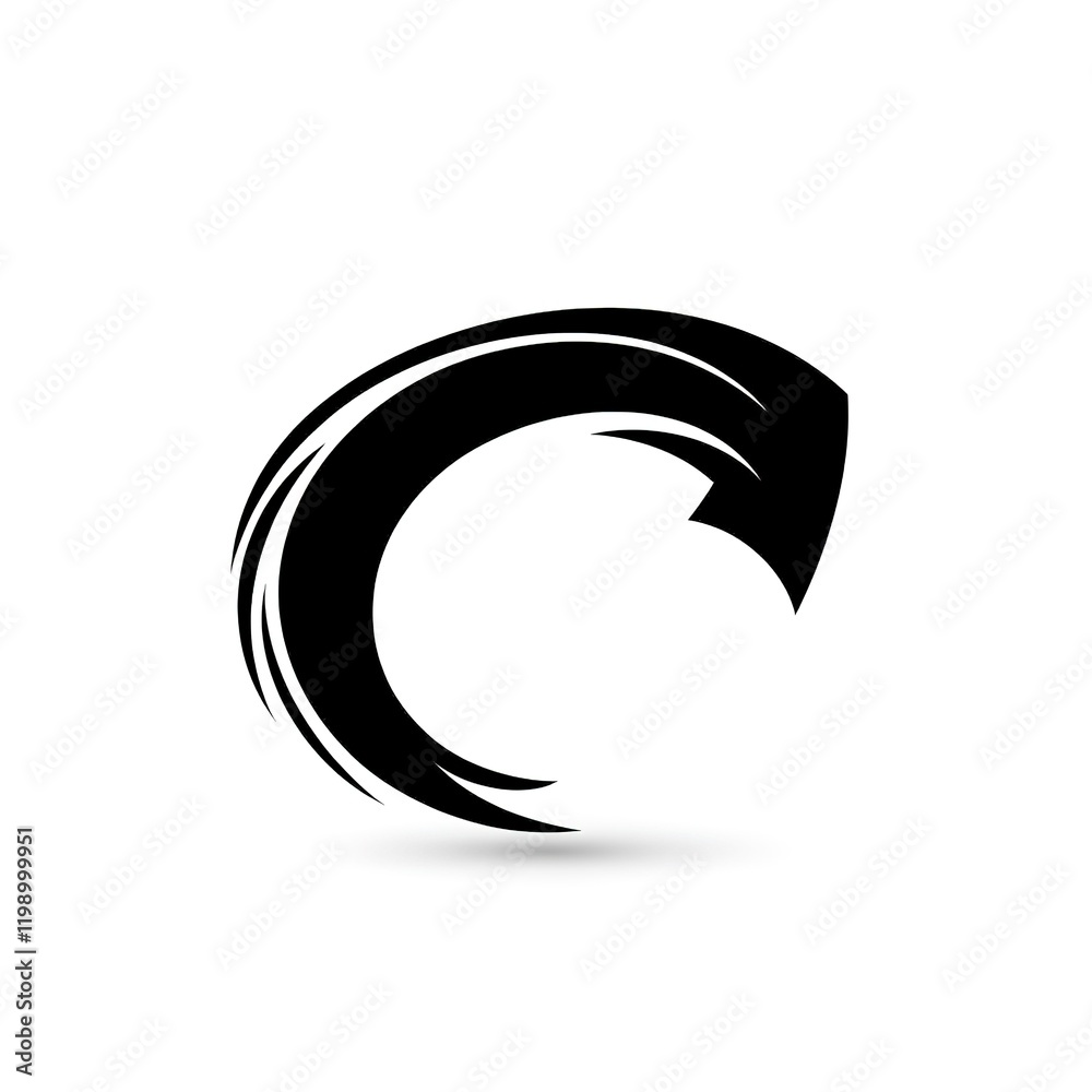 Circular Double Arrow Symbol for Graphic Design Circular Double Arrow Symbol for Graphic Design
