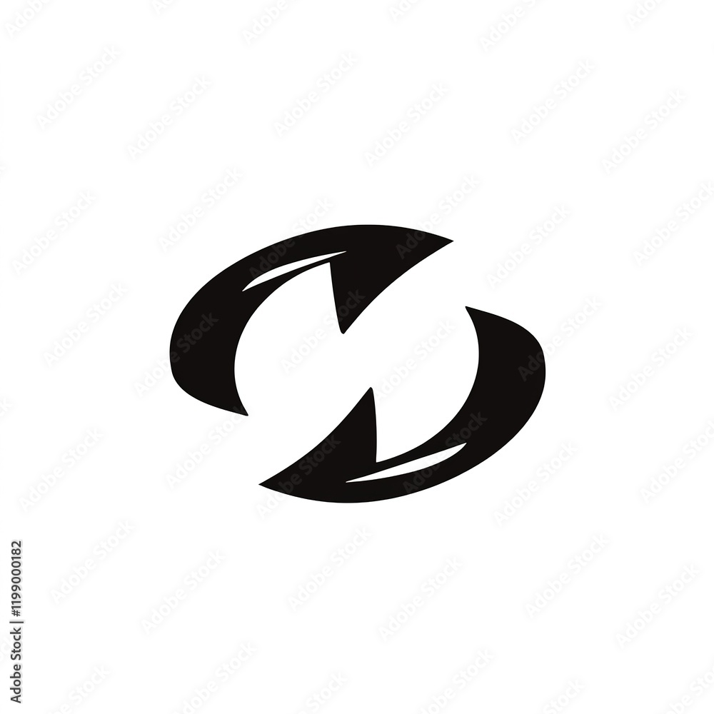 Circular Double Arrow Symbol for Graphic Design Circular Double Arrow Symbol for Graphic Design