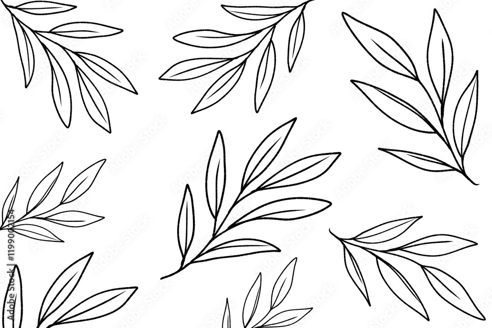 Fototapeta premium Leaf pattern