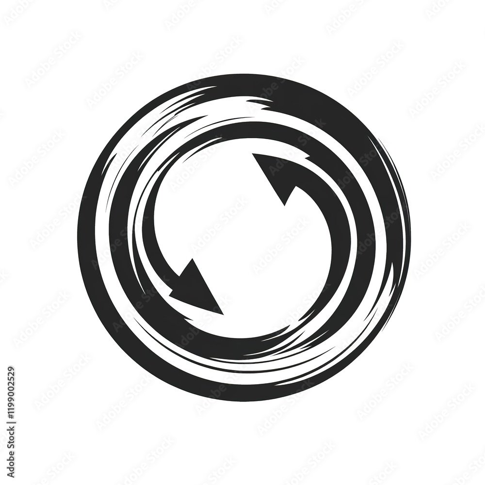 Seamless Looping Arrows Symbol Representing Continuous Process Seamless Looping Arrows Symbol Representing Continuous Process
