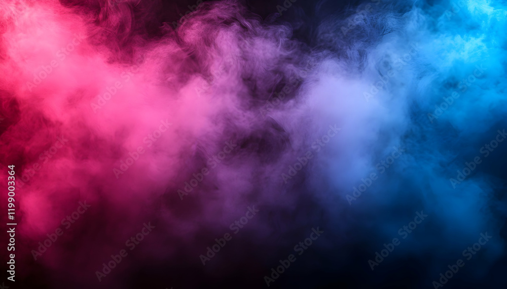 Fototapeta premium Pink blue smoke studio backdrop design