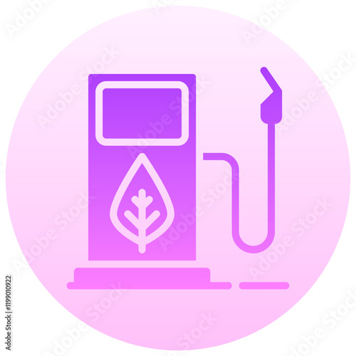 ecology fuel vector round gradient icon