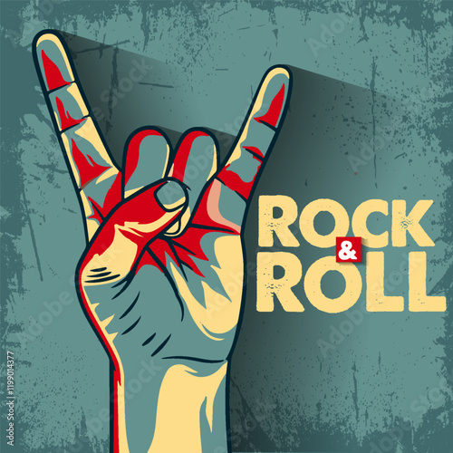 Hand in rock n roll sign vector image