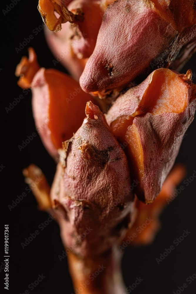 A close-up shot of a bunch of sweet potatoes A close-up shot of a bunch of sweet potatoes