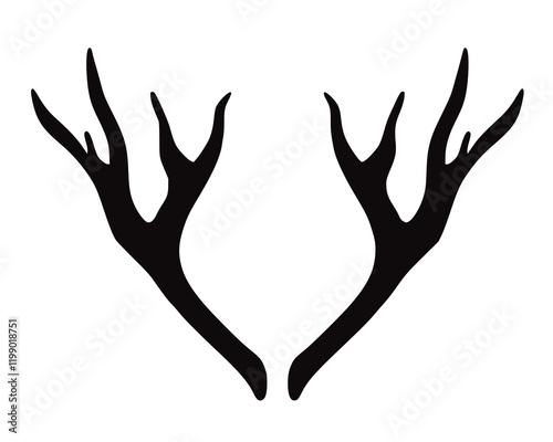 Geweih, Hirsch, Reh, Outdoor - Vektor