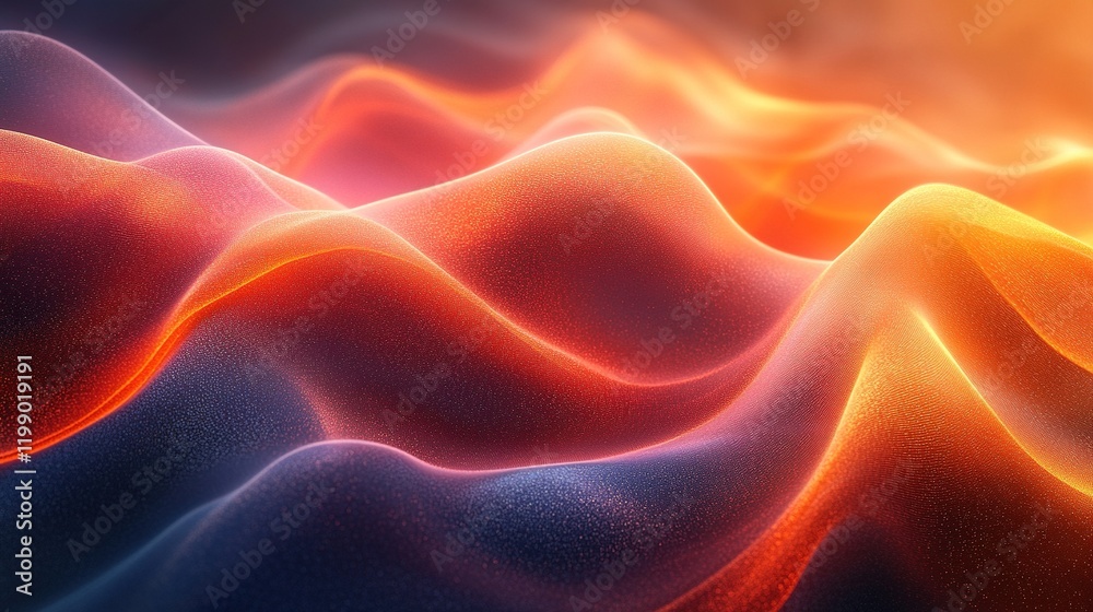 Obraz premium Glowing abstract waves background animation loop