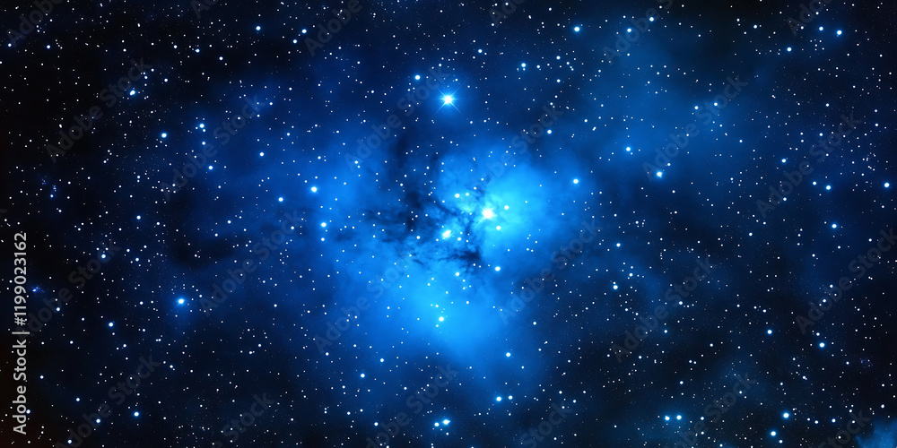 Fototapeta premium Night sky filled with stars, nebula, and galaxy, showcasing stunning cosmic details in high-definition quality with perfect composition and amazing visuals.
