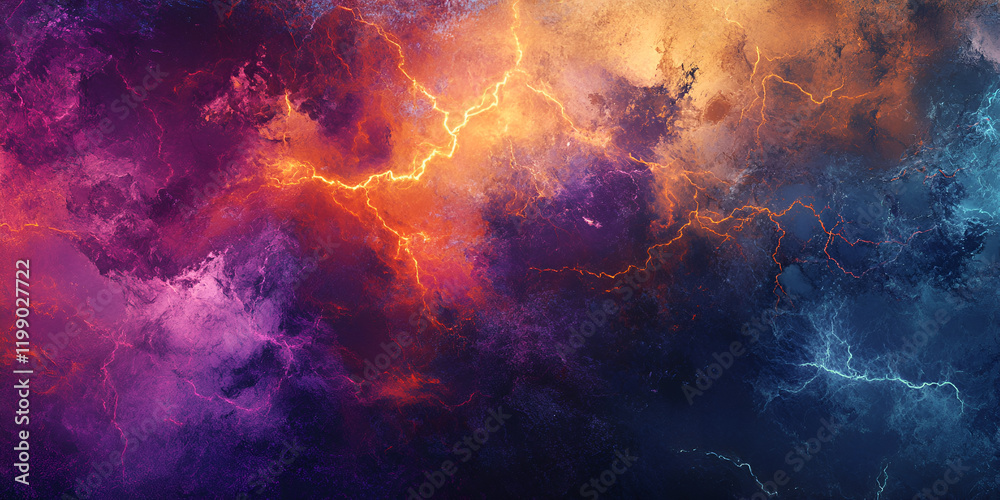 Abstract View of Lightning in a Distant Thunderstorm Abstract View of Lightning in a Distant Thunderstorm