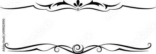 black and white set of delimiters for text, dividers