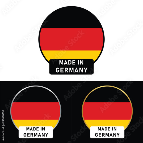 Made in Germany Badge Tag Seal Hergestellt in Deutschland Make