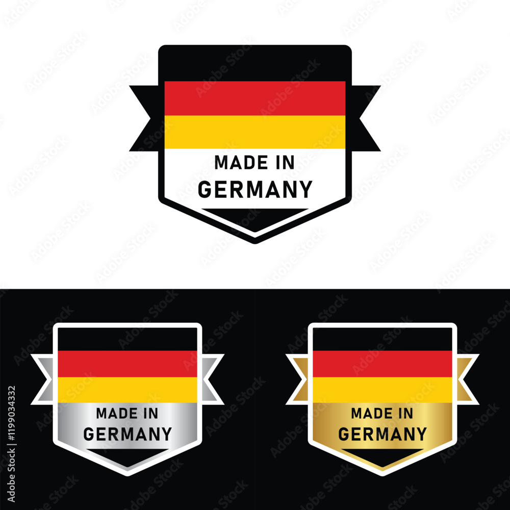 Obraz premium Made in Germany Badge Tag Seal Hergestellt in Deutschland Make