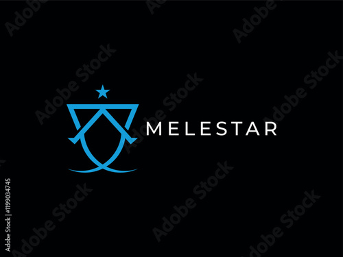 Modern blue gaming  logo 