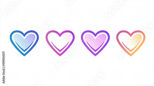 Professional Heart Outline Icon Vector - Single 2D Flat Design