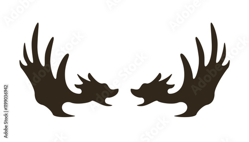 Geweih, Hirsch, Reh, Outdoor - Vektor