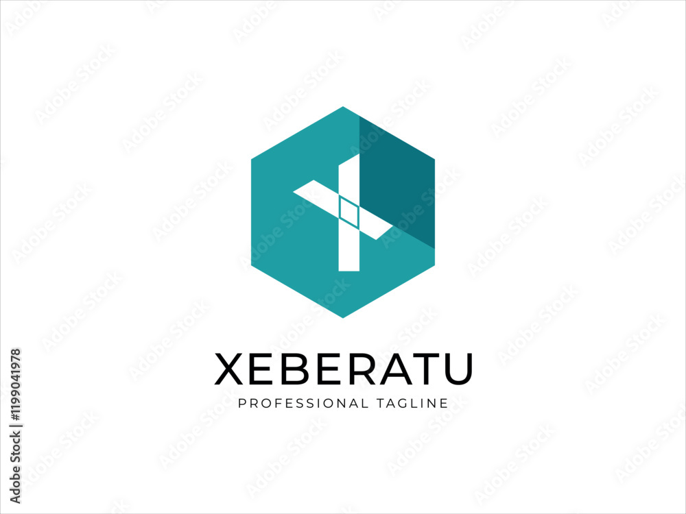 Fototapeta premium X letter online social media logo icon 