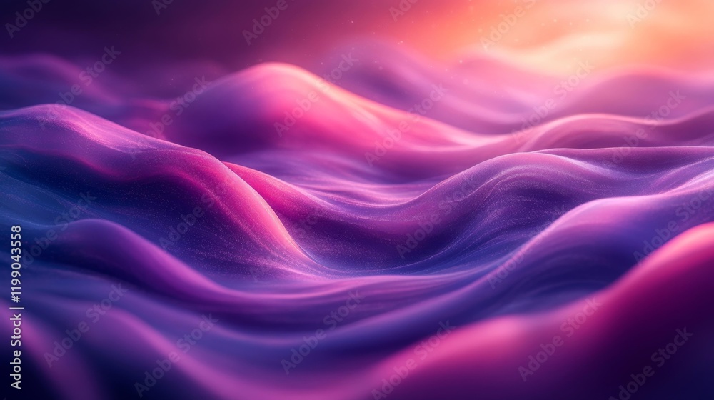 Obraz premium Dreamy Abstract Gradient Waves with a Grainy Texture. Generative AI