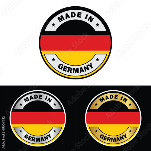 Made in Germany Badge Tag Seal Hergestellt in Deutschland Make