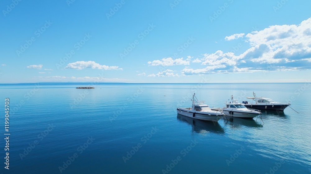 Calm Sea with Yachts Calm Sea with Yachts