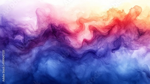 Abstract Watercolor Art with Smooth Gradient Flow. Generative AI photo