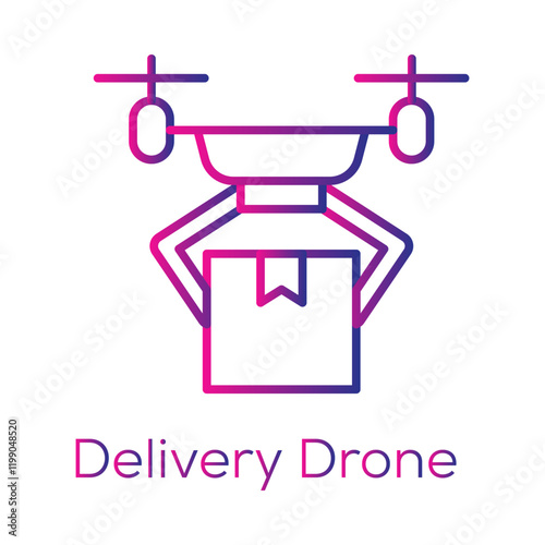 Delivery Drone Icon-Smart Drones for Logistics and AI-Powered Delivery