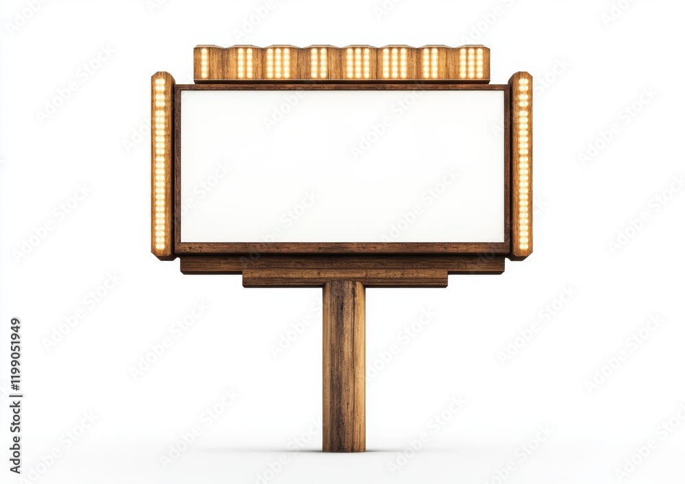Obraz premium Sign with Illuminated Lightbox for Advertising or Display