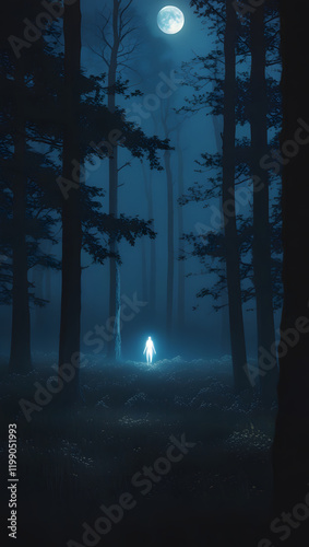 night in the woods . generative AI
