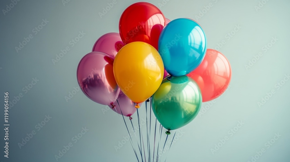 Colorful Glossy Balloons. Generative AI Colorful Glossy Balloons. Generative AI