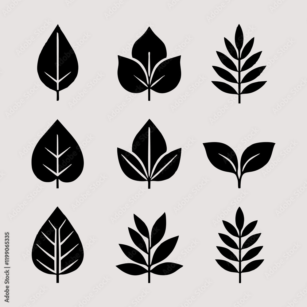 Fototapeta premium set of silhouettes