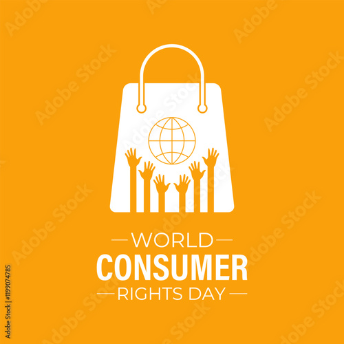 World Consumer Rights Day is celebrated on March 15th. Paper cut design Vector Design for banner, cards, prints, social media, poster, flyer and background design template.Eps 10.