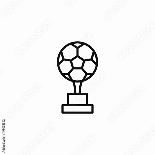 football trophy soccer trophy sport award icon vector sign

