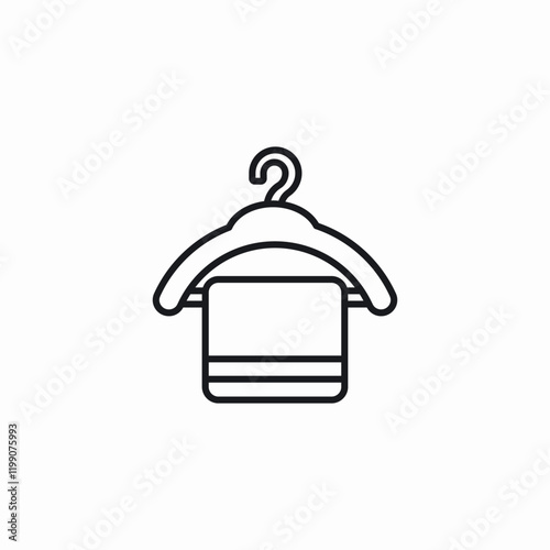 hanger towel icon vector sign