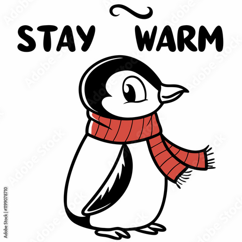 Penguin in Scarf: Stay Warm This Winter