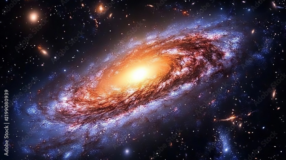 Stunning Spiral Galaxy Illuminates the Cosmic Expanse in a Celestial Ballet of Stars and Nebulae Stunning Spiral Galaxy Illuminates the Cosmic Expanse in a Celestial Ballet of Stars and Nebulae