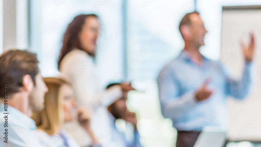 Business Team Seminar – A blurred background of a business team participating in a seminar.
Business Team Seminar – A blurred background of a business team participating in a seminar.