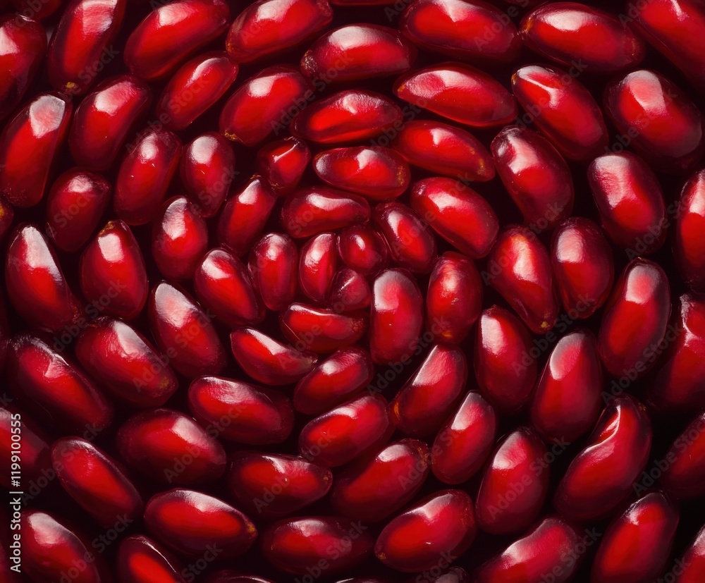 Red kidney beans arranged in a spiral pattern creating a visually striking display on a neutral background Red kidney beans arranged in a spiral pattern creating a visually striking display on a neutral background