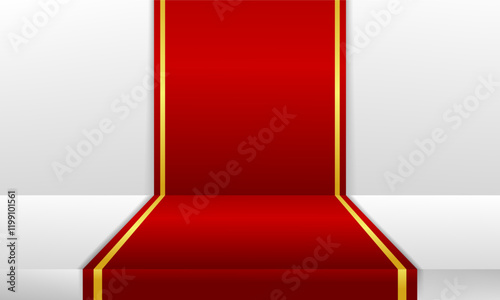 Bold red carpet with golden highlights, ideal for premium events, luxury branding, or royal-themed backgrounds