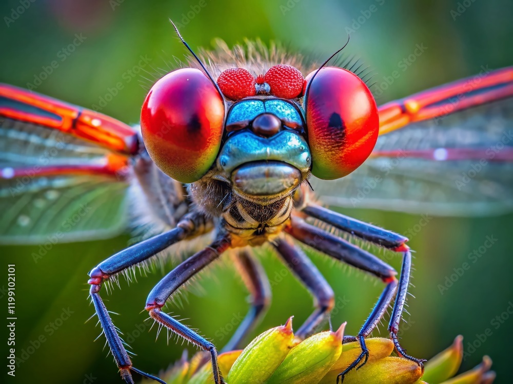 Red-Eyed Damselfly (Erythromma naja) Macro Photography - High Depth of Field Red-Eyed Damselfly (Erythromma naja) Macro Photography - High Depth of Field