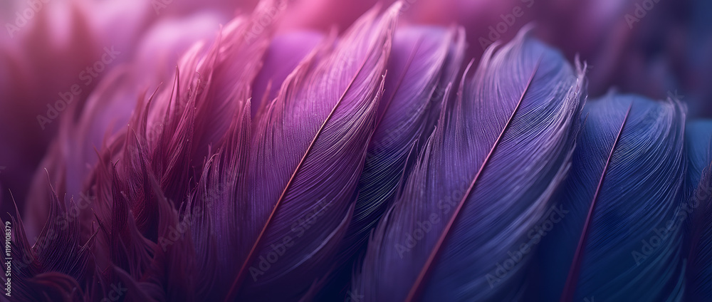 Obraz premium Violet Feathers in Close-Up
