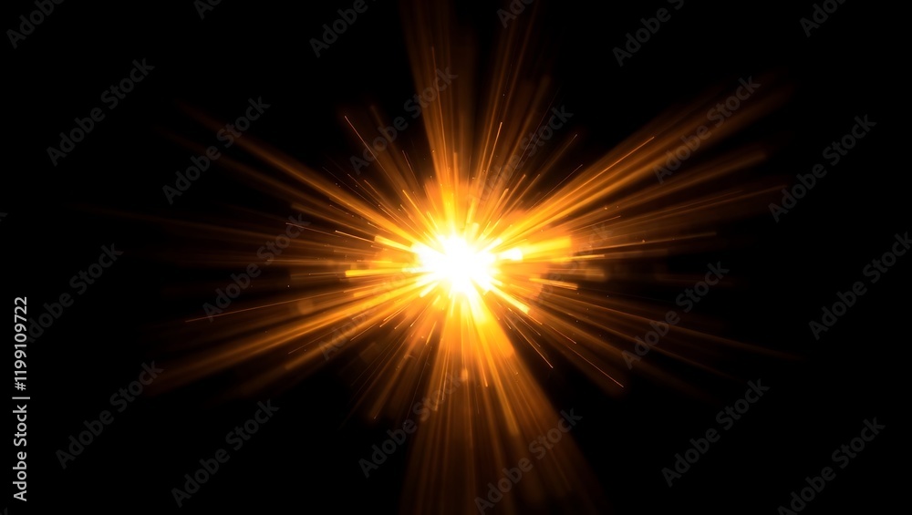 Vibrant sun rays burst forth from the center, overlaid on a black background Vibrant sun rays burst forth from the center, overlaid on a black background