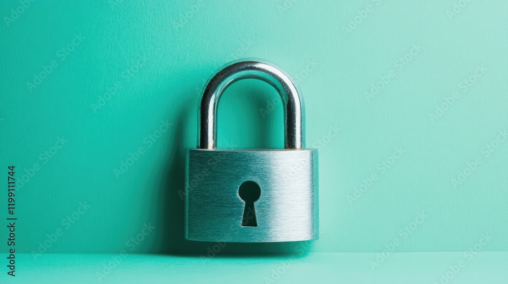 A sleek silver padlock against a gradient green background, symbolizing safety and trust A sleek silver padlock against a gradient green background, symbolizing safety and trust