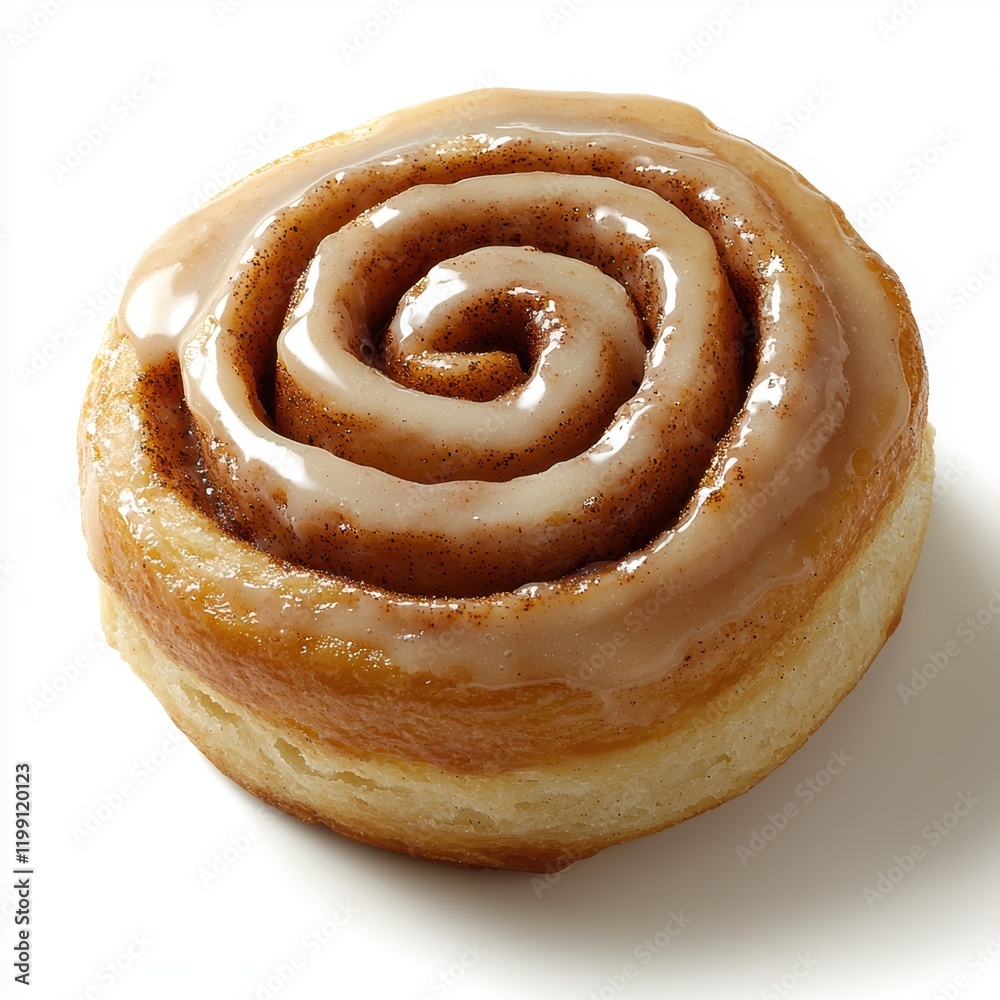 Fototapeta premium Sweet Homemade Cinnamon Roll with Icing