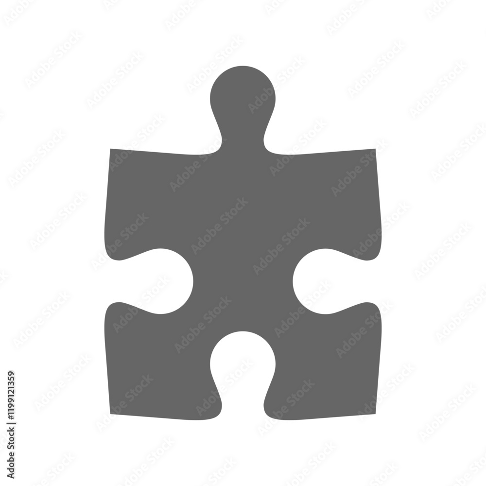 Jigsaw puzzle one color piece isolated Jigsaw puzzle one color piece isolated