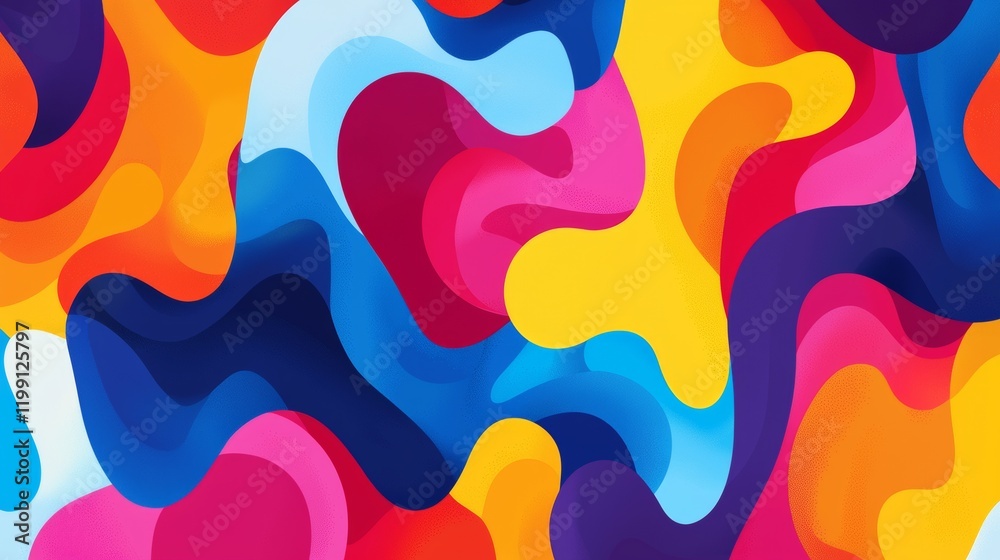 Vibrant abstract design showcasing colorful shapes blending harmoniously in artistic patterns Vibrant abstract design showcasing colorful shapes blending harmoniously in artistic patterns