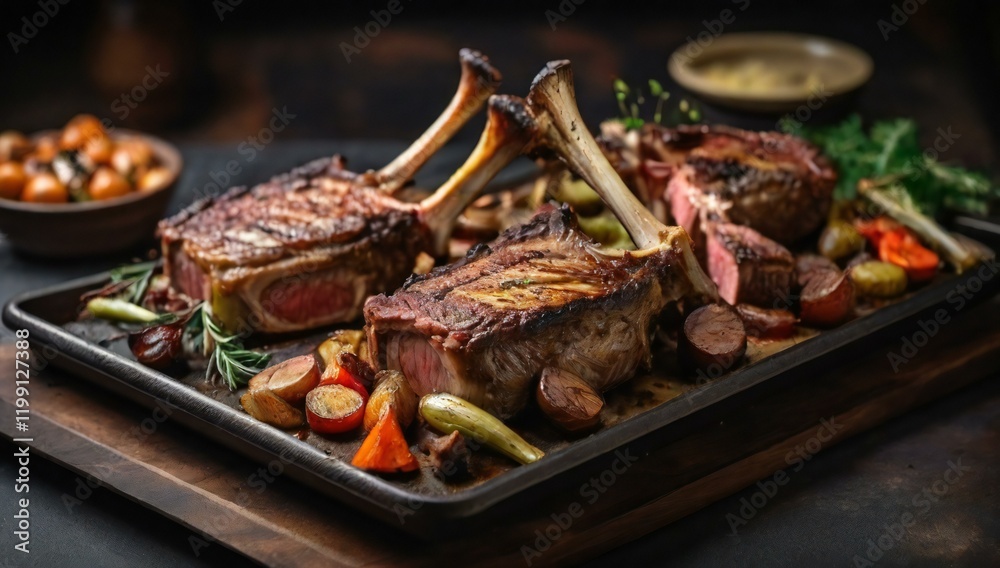 lamb chops on a grill lamb chops on a grill