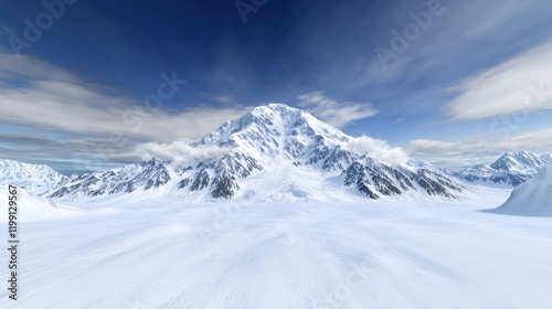 Wallpaper Mural Majestic snow-covered mountain under a clear blue sky. Torontodigital.ca