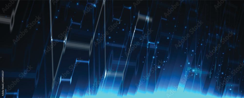 Obraz premium Network technology background blue screen